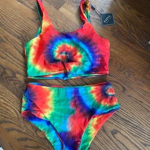 NWT Tie Dye High-Waisted Bikini